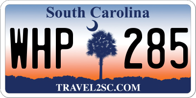 SC license plate WHP285