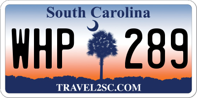 SC license plate WHP289