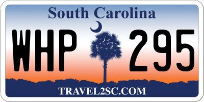 SC license plate WHP295