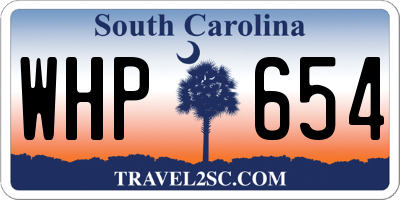 SC license plate WHP654