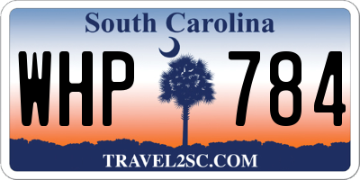 SC license plate WHP784