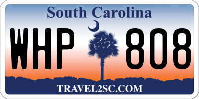 SC license plate WHP808