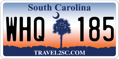 SC license plate WHQ185