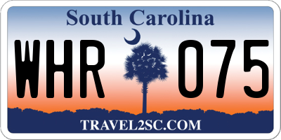 SC license plate WHR075