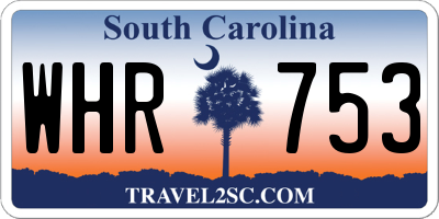 SC license plate WHR753