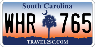 SC license plate WHR765