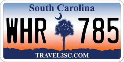 SC license plate WHR785