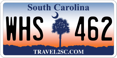 SC license plate WHS462
