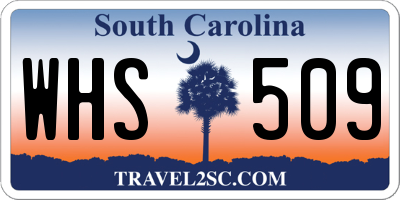 SC license plate WHS509