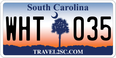 SC license plate WHT035