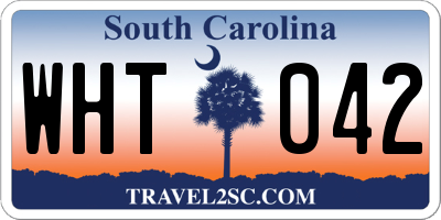SC license plate WHT042