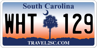 SC license plate WHT129