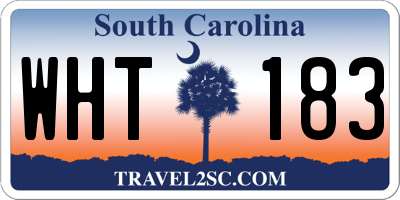 SC license plate WHT183