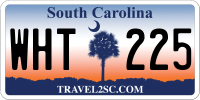 SC license plate WHT225