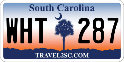 SC license plate WHT287