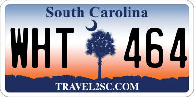 SC license plate WHT464