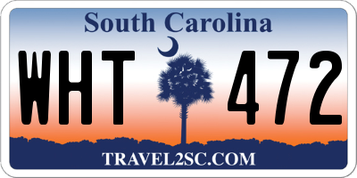 SC license plate WHT472