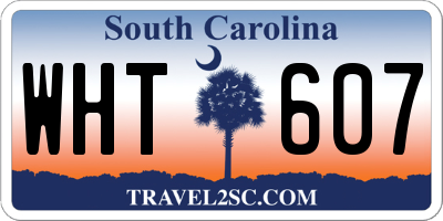SC license plate WHT607