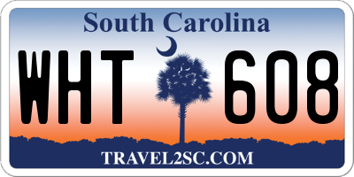 SC license plate WHT608
