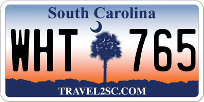 SC license plate WHT765