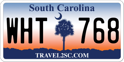 SC license plate WHT768