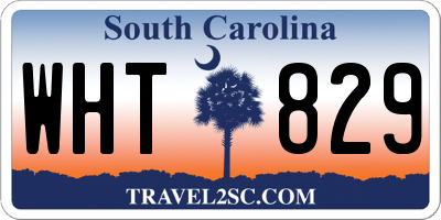 SC license plate WHT829