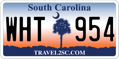SC license plate WHT954