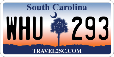 SC license plate WHU293