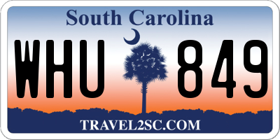 SC license plate WHU849
