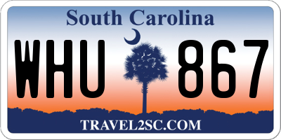 SC license plate WHU867