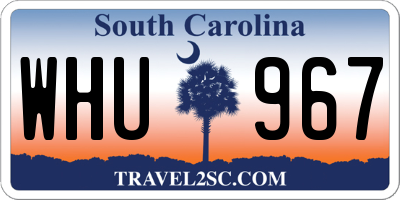 SC license plate WHU967