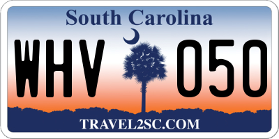 SC license plate WHV050