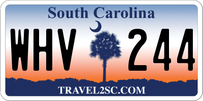 SC license plate WHV244