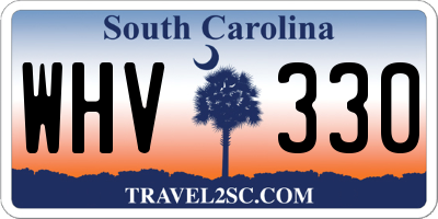 SC license plate WHV330