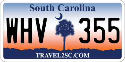 SC license plate WHV355