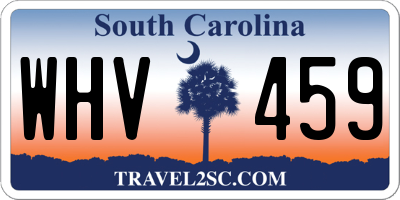 SC license plate WHV459
