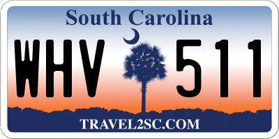 SC license plate WHV511