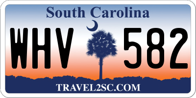 SC license plate WHV582