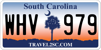 SC license plate WHV979