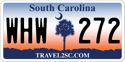 SC license plate WHW272