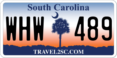 SC license plate WHW489