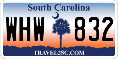 SC license plate WHW832
