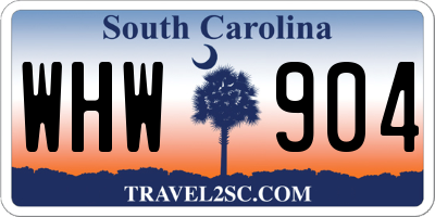 SC license plate WHW904