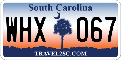SC license plate WHX067