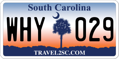 SC license plate WHY029