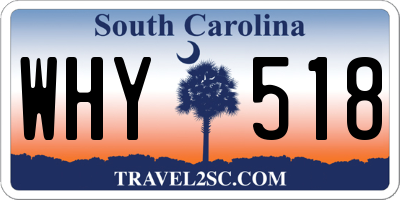 SC license plate WHY518