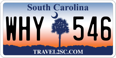 SC license plate WHY546