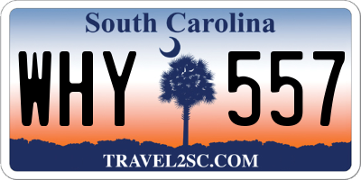 SC license plate WHY557