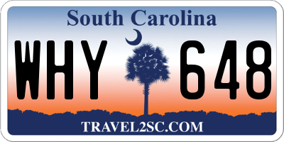 SC license plate WHY648
