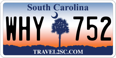 SC license plate WHY752